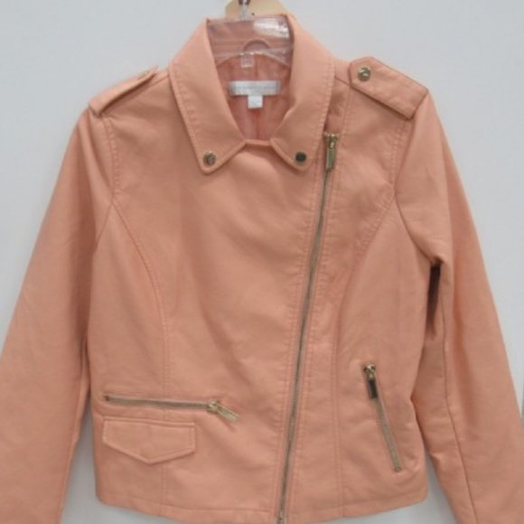 New York & Company Jackets & Blazers - NWT New York & Company Pink Faux Leather Jacket - Med